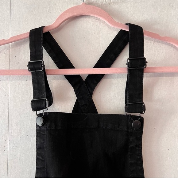 Madewell Black Skinny Overalls: Raw Hem Edition Size Small Style G8317 - Picture 3 of 14